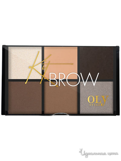 Набор для бровей Kit Brow, 01 коричневый, OLYSTYLE