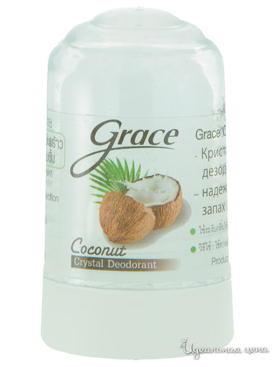 Дезодорант кристаллический Grece deodorant Coconut Кокосовый, 70 г, Grace