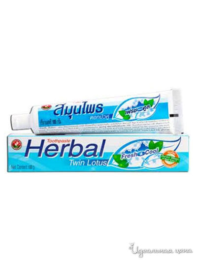 Зубная паста с травами свежесть и прохлада Herbal Twin Lotus  Fresh&Cool с травами свежесть и прохлада, 40 г, Twin Lotus