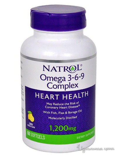Биодобавка Omega 3-6-9 Complex, 60 капсул, Natrol