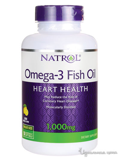 Биодобавка Omega-3 Fish Oil, 1000 мг, 150 капсул, Natrol
