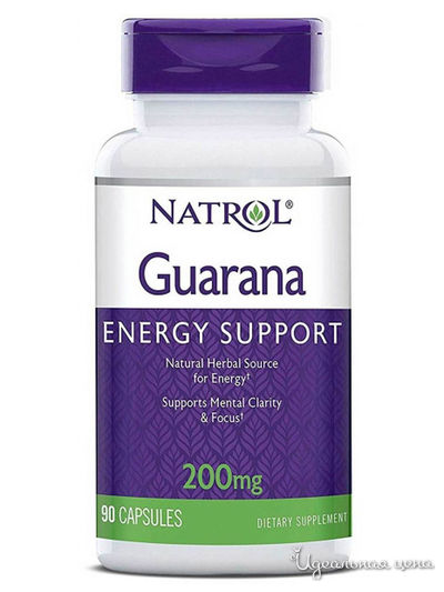 Биодобавка Guarana, 200 мг, 90 капсул, Natrol