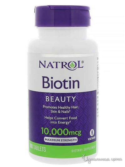 Биодобавка Biotin 10 000mcg F/D, 60 таблеток, Natrol