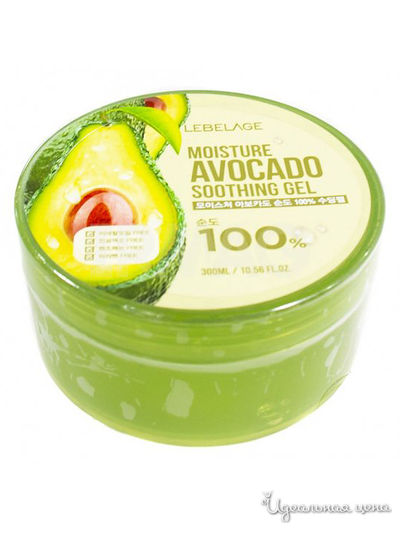Гель универсальный с экстрактом авокадо Soothing Gel Moisture Avocado 100%, 300 мл, Lebelage