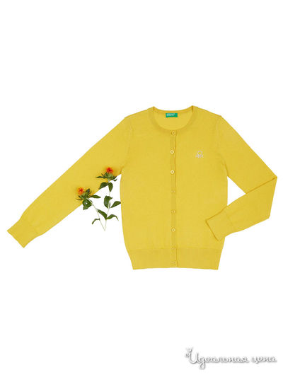 Кардиган United Colors Of Benetton для девочки, цвет желтый