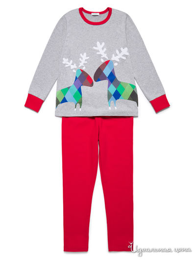 Пижама United Colors Of Benetton для мальчика, цвет серый, красный