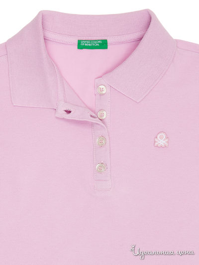 Поло United Colors Of Benetton для девочки, цвет розовый
