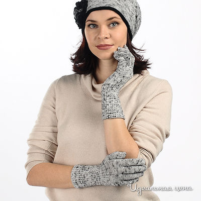 перчатки Luisa Cerano&Rabe, цвет цвет серый / черный
