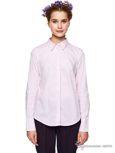 Рубашка United Colors Of Benetton, цвет бледно-розовый