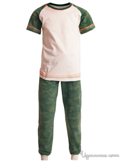 Пижама N.O.A., цвет бежевый, зеленый