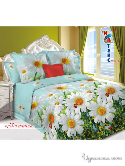 Комплект постельного белья, 2-спальный ИВТЕКстиль, цвет зеленый