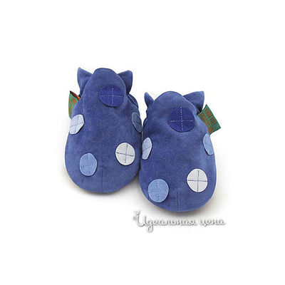 Тапочки домашние Fanky feet fashion ГОРОШКИ для мальчика, цвет голубой