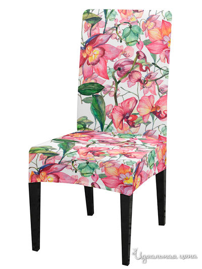 Чехол на стул, универсальный, "Яркие краски весны", 40 см Сирень