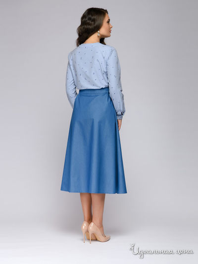 Блуза 1001 DRESS, цвет синий, белый