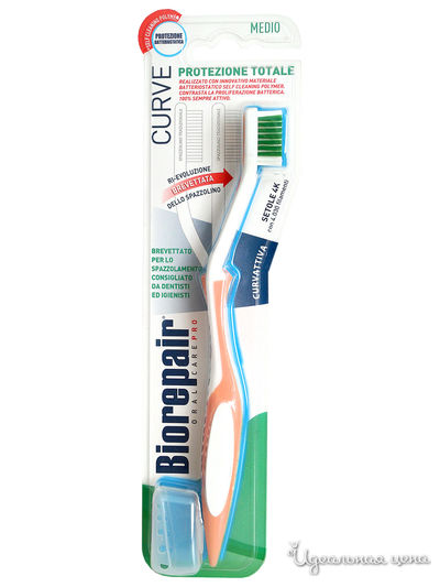 Зубная щетка изогнутая Biorepair CURVE Protezione Totale, BioRepair
