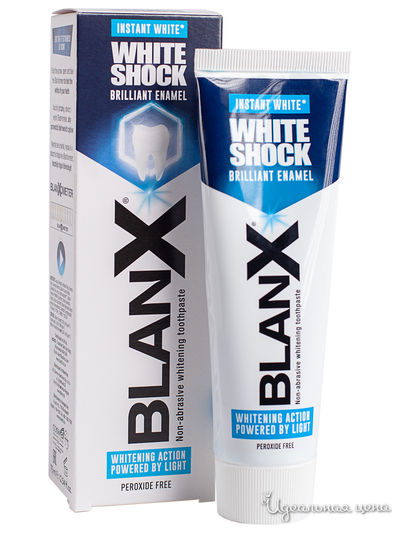 Зубная паста мгновенное отбеливание зубов White Shock Instant White, 75 мл, Blanx