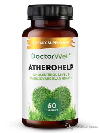Комплекс для сердца и сосудов с Омега -3-6-9 и пустырником Atherohelp, 60 капсул, DoctorWell