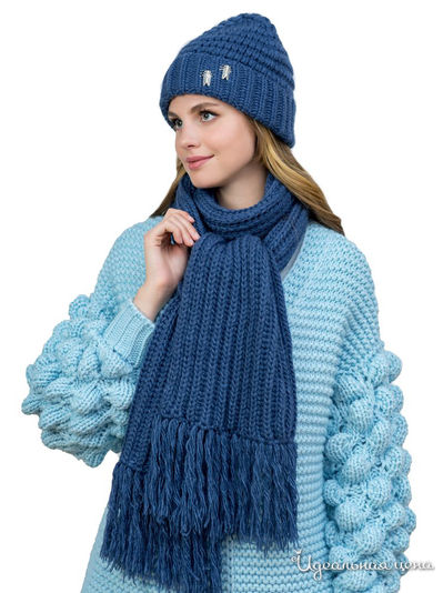 Комплект: шапка, шарф LANDRE, цвет синий