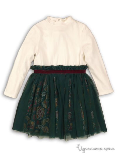 Платье Minoti, цвет кремовый, зеленый