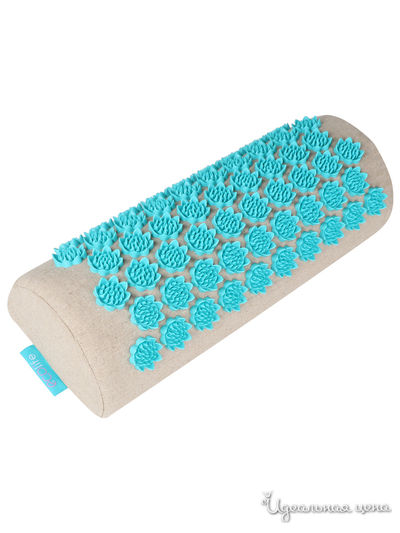 Массажная подушка акупунктурная полукруглая, 40х15 см, Gezatone, цвет бирюзовый