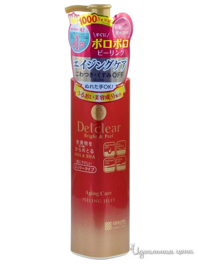 Пилинг-гель с AHA&BHA очищающий с эффектом сильного скатывания для зрелой кожи Detclear Bright&Peel Peeling Jelly Aging Care, Meishoku