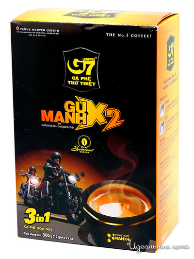 Кофе растворимый Strong X2 3 in 1, 12 пакетиков * 25 г, G7, цвет черный