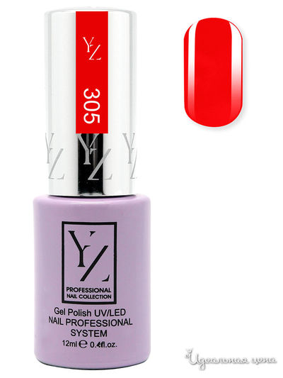 Гель-лак для ногтей, рубиновый, YZ (Иллозур), цвет Красный