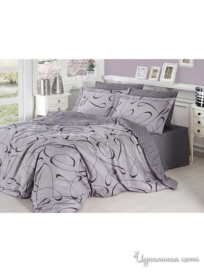 Комплект постельного белья, Евро First Choice, цвет серый