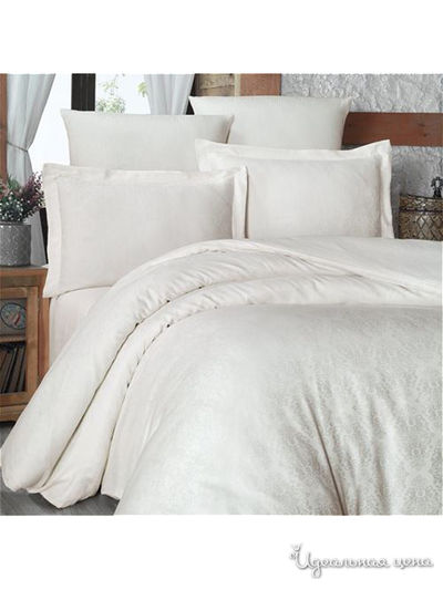 Комплект постельного белья, 2-спальный Maxstyle, цвет кремовый