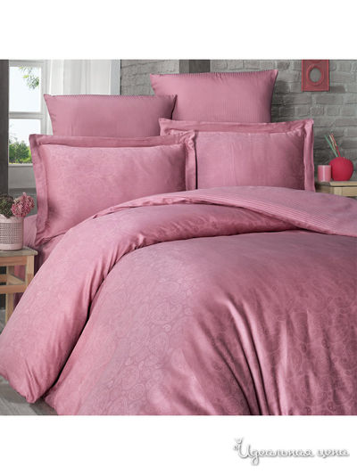 Комплект постельного белья, Семейный Maxstyle, цвет розовый