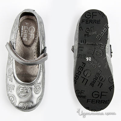 Туфли GF Ferre kids для девочки, цвет серый металлик