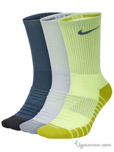 Носки, 3 пары Nike, цвет мультиколор