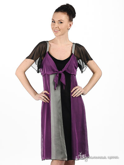 Платье Lily&Vera Mont, цвет цвет фиолетовый / черный / серый