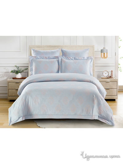 Комплект постельного белья, 2-спальный Cleo, цвет светло-голубой
