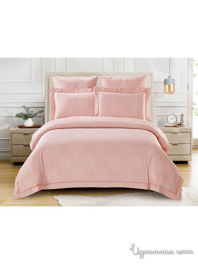 Комплект постельного белья, семейный Cleo, цвет розовый