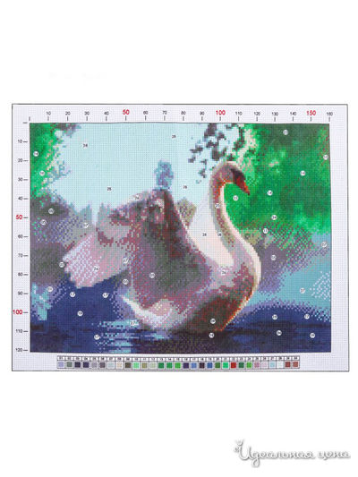 Канва для вышивания с рисунком «Лебедь», 28 х 37 см Арт Узор