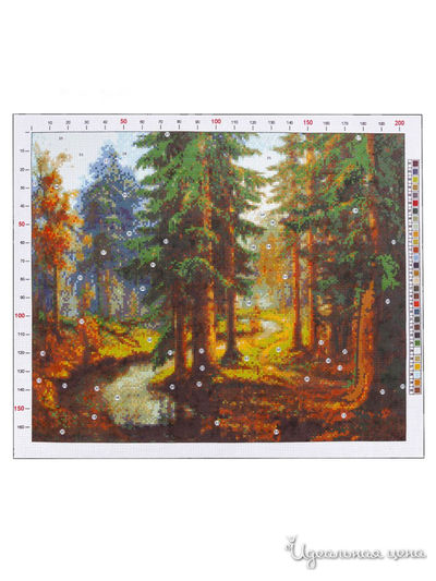 Канва для вышивания с рисунком «Карл Розен. Река в лесу», 47 х 39 см Арт Узор