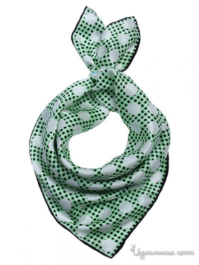 Платок, 53*53 см Venera, цвет белый, зеленый