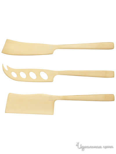 Набор ножей для сыра Kitchen Craft, цвет золотой