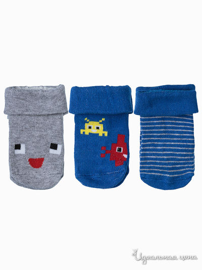 Комплект носков, 3 пары 5.10.15, цвет синий
