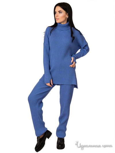 Костюм: свитер, брюки Palvira, цвет синий