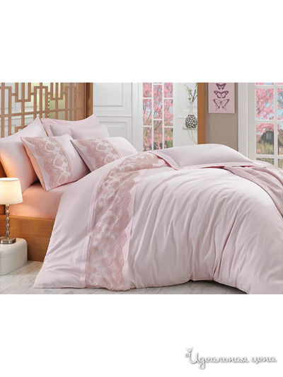 Комплект постельного белья, Евро DANTELA VITA, цвет светло-розовый