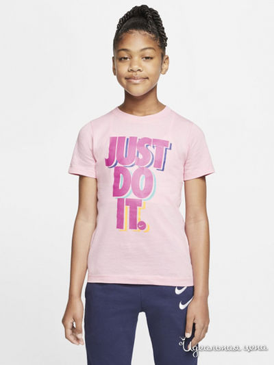 Футболка Nike для девочки, цвет розовый