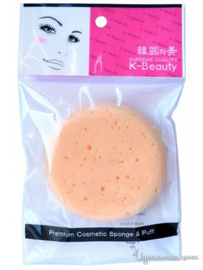 Спонж косметический скрабирующий для очищения кожи лица, K-Beauty