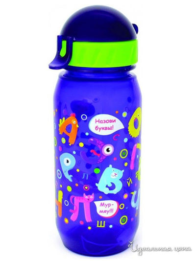 Бутылочка для воды Цифры, 400 мл Walmer, цвет фиолетовый
