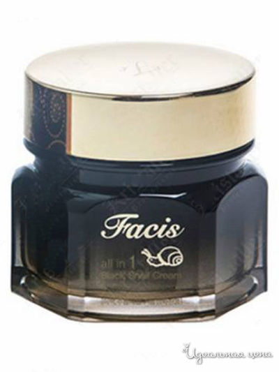 Крем-эссенция восстанавливающий с муцином улитки Facis All-in-one Black Snail Cream, 100 г, JIGOTT