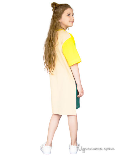 Платье iRMi для девочки, цвет бежевый