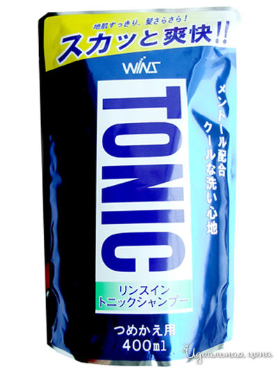 Шампунь тонизирующий с ополаскивателем Tonic, мягкая эконом упаковка, 400 мл, WINS