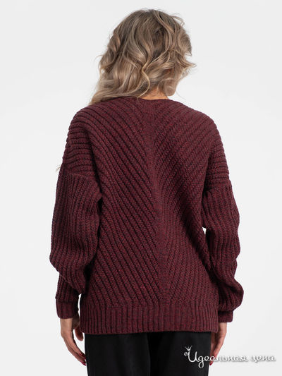 Пуловер Wisell, цвет бордовый, серый