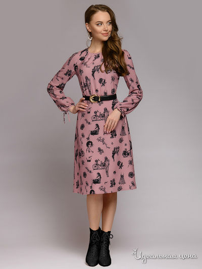 Платье D&amp;M by 1001DRESS, цвет темно-розовый